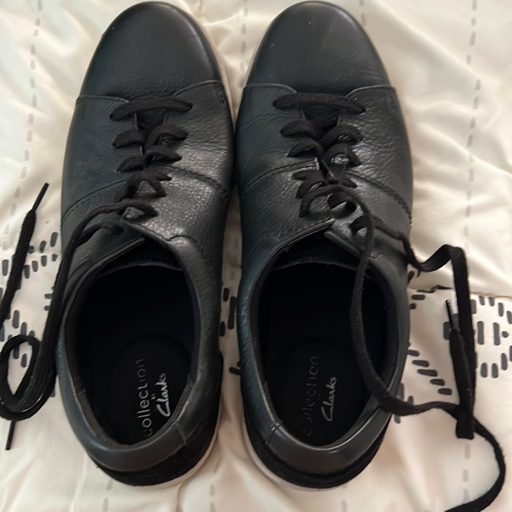 Clarks suede and leather loafers